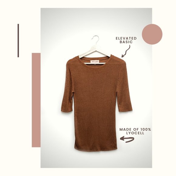 Philosophy Sweaters - Philosophy Brand Ribbed 3/4 Sleeves Sweater